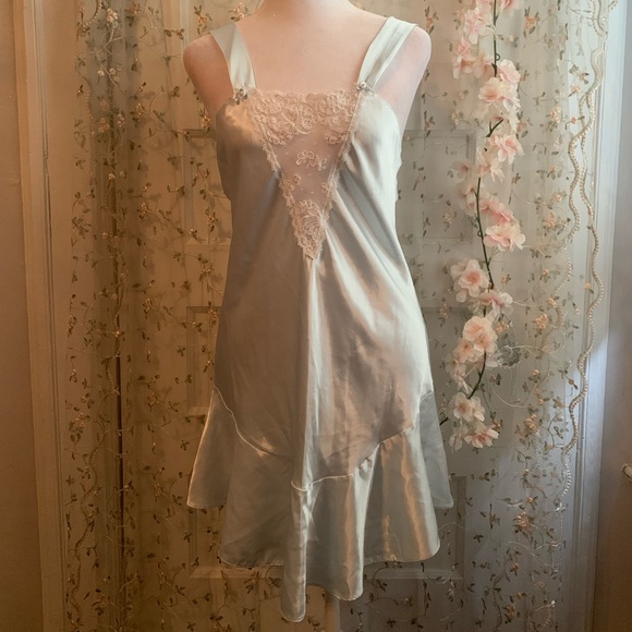 American Vintage Other - 1950s baby blue lace slip dress size S